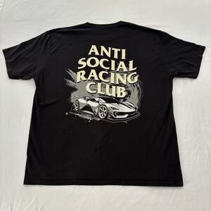 ANTI SOCIAL RACING CLUB T-Shirt Black 3XL Racing Streetwear Supercar Graphic Tee